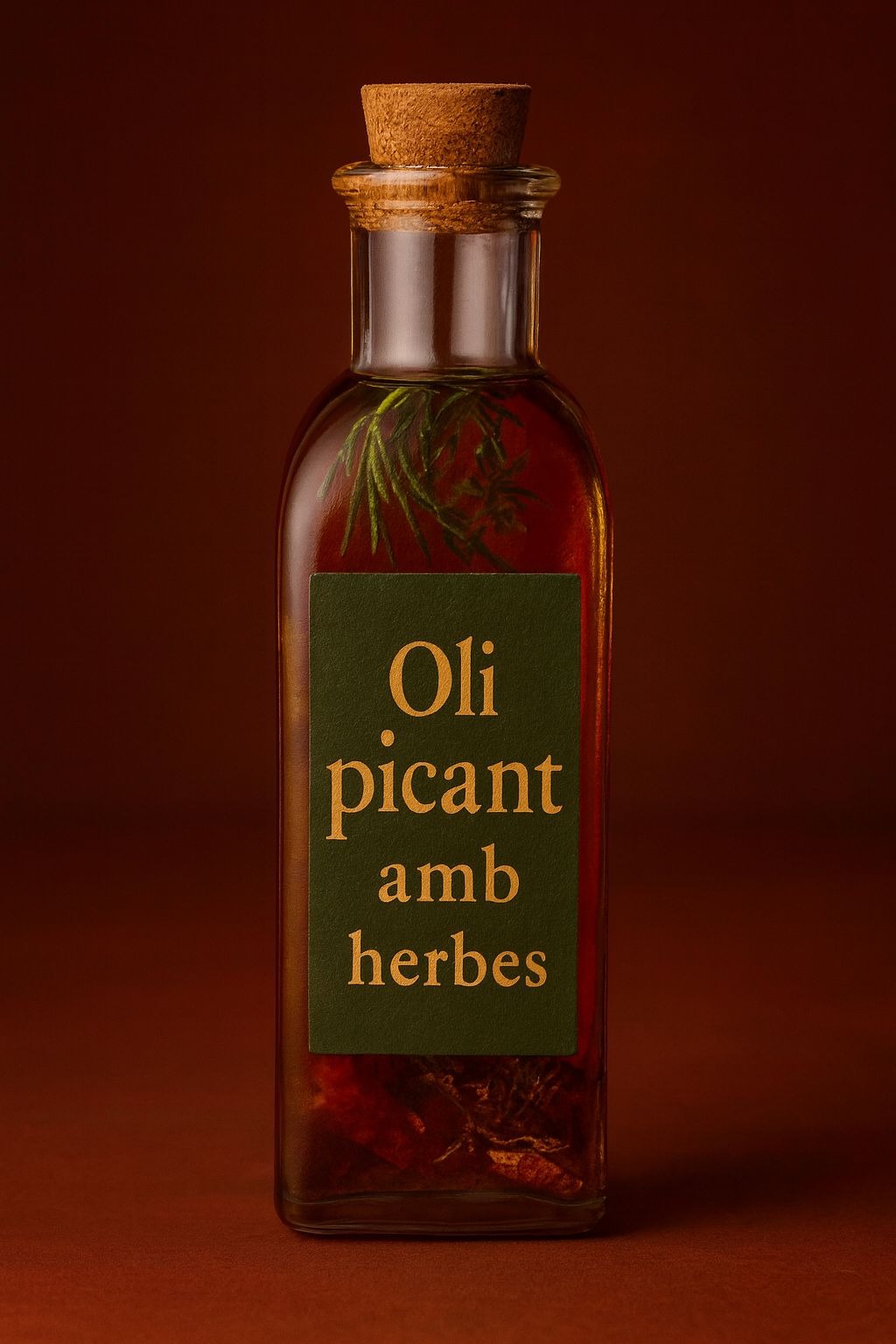 Oli picant amb herbes